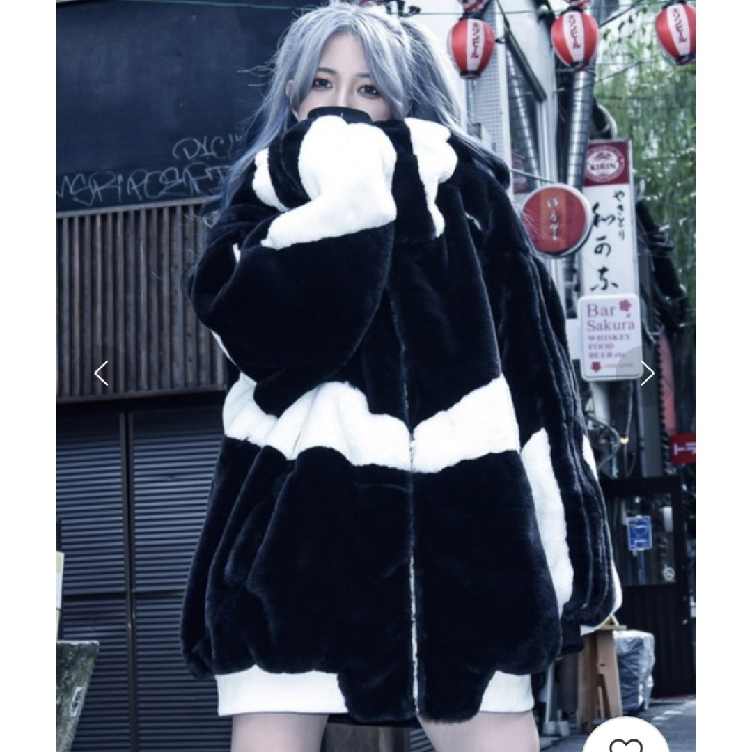 REFLEM/レフレム』BIG切替ファーパーカー/ファーブルゾン フーディー
