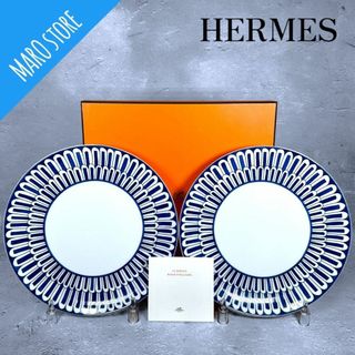 Hermes - 【美品】HERMES ブルーダイユール デザートプレート ペア 2枚