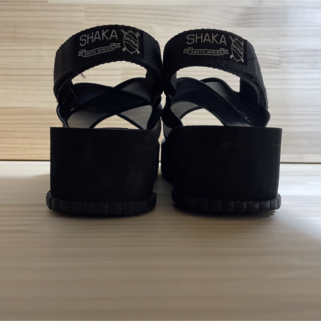 SHAKA - シャカ SHAKA サンダル us6 24.0cm 厚底 ビール5cm ブラックの ...