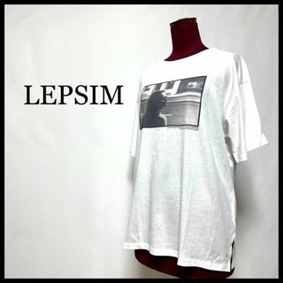 レプシィム(LEPSIM)の未使用 レプシィム Tシャツ 半袖 プリント入 綿100% 薄手 ホワイト L(Tシャツ(半袖/袖なし))