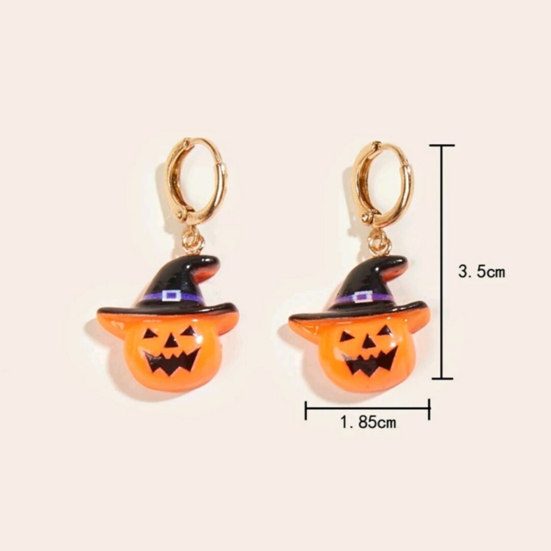 《新品》ハロウィン☆パンプキンドロップピアス イヤリング コスプレ パーティー レディースのアクセサリー(ピアス)の商品写真