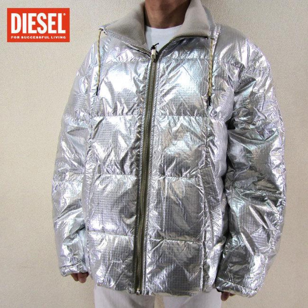 DIESEL - 新品 ディーゼル DIESEL メンズ ダウンジャケット シルバー L ...