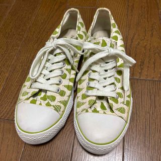 マリメッコ(marimekko)の希少✨MARIMEKKO スニーカー洋梨柄  キャンバスシューズ 23.5(スニーカー)