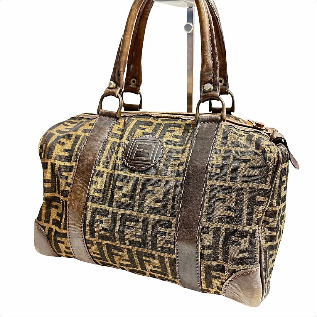 FENDI - J6393 フェンディ ヴィンテージ ズッカ柄 ボストンバッグ