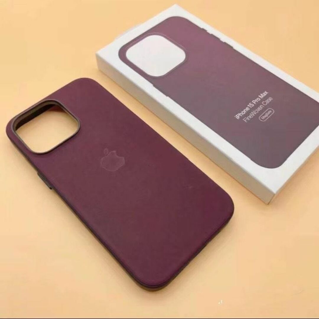 新品】純正互換品 iPhone 15proファインウーブンケース -マルベリーの