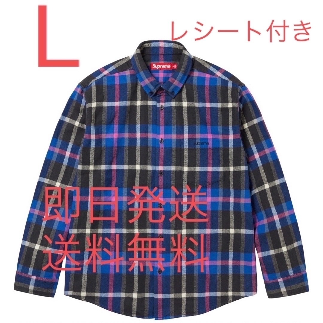 supreme Plaid Flannel Shirt Blue