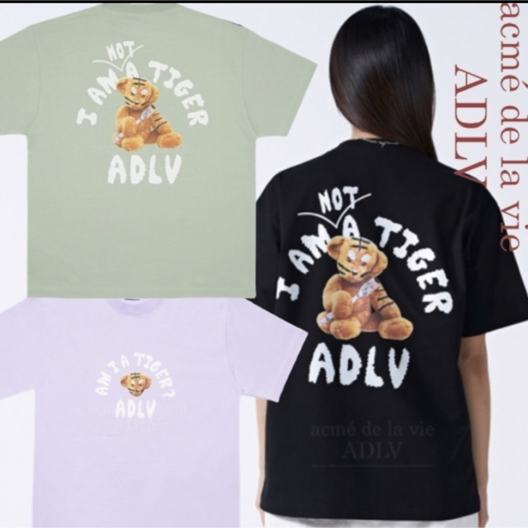 韓国 ブランド ADLV アクメドラビ TIGER Tシャツ ブラック