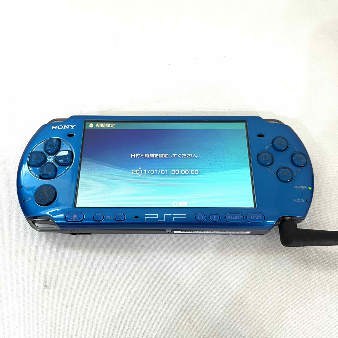 PSP 青 バイブラント ブルー 本体 付属品 ソニー 725