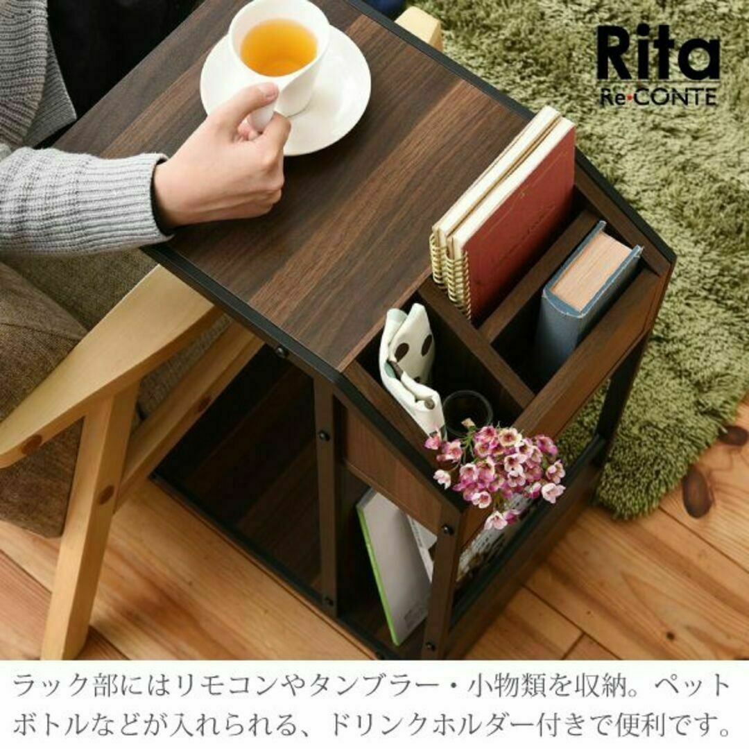 Rita☆北欧風 金属製 スチール 可愛い ソファサイドテーブル ナイトテーブル