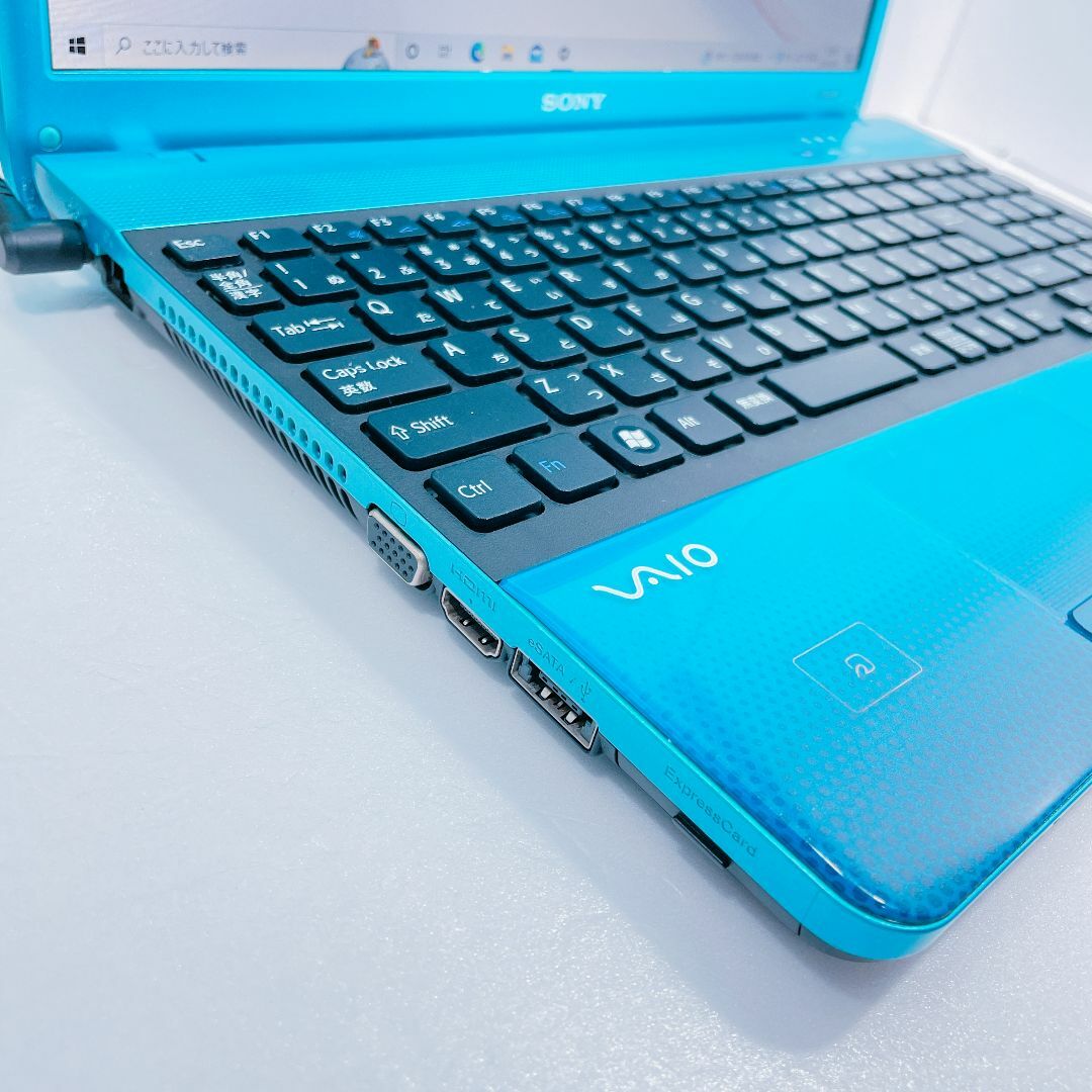 VAIO - 美品☀️VAIO✨カメラ付き✨ノートパソコン✨Zoomに♪鮮やか青