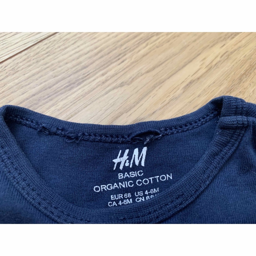 H&M(エイチアンドエム)のH&M 長袖ロンパース　60〜70サイズ 3枚セット キッズ/ベビー/マタニティのベビー服(~85cm)(肌着/下着)の商品写真