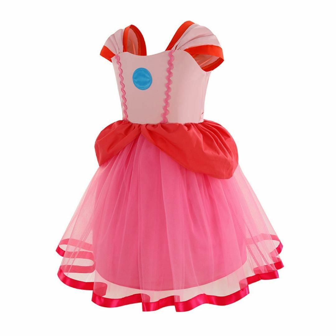 ハロウィン コスプレ 子供 140 プリンセス ドレス USJ ピーチ姫