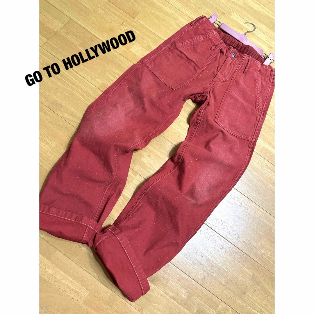 GO TO HOLLYWOOD カラフル刺繍糸 カラーパンツ アメカジ