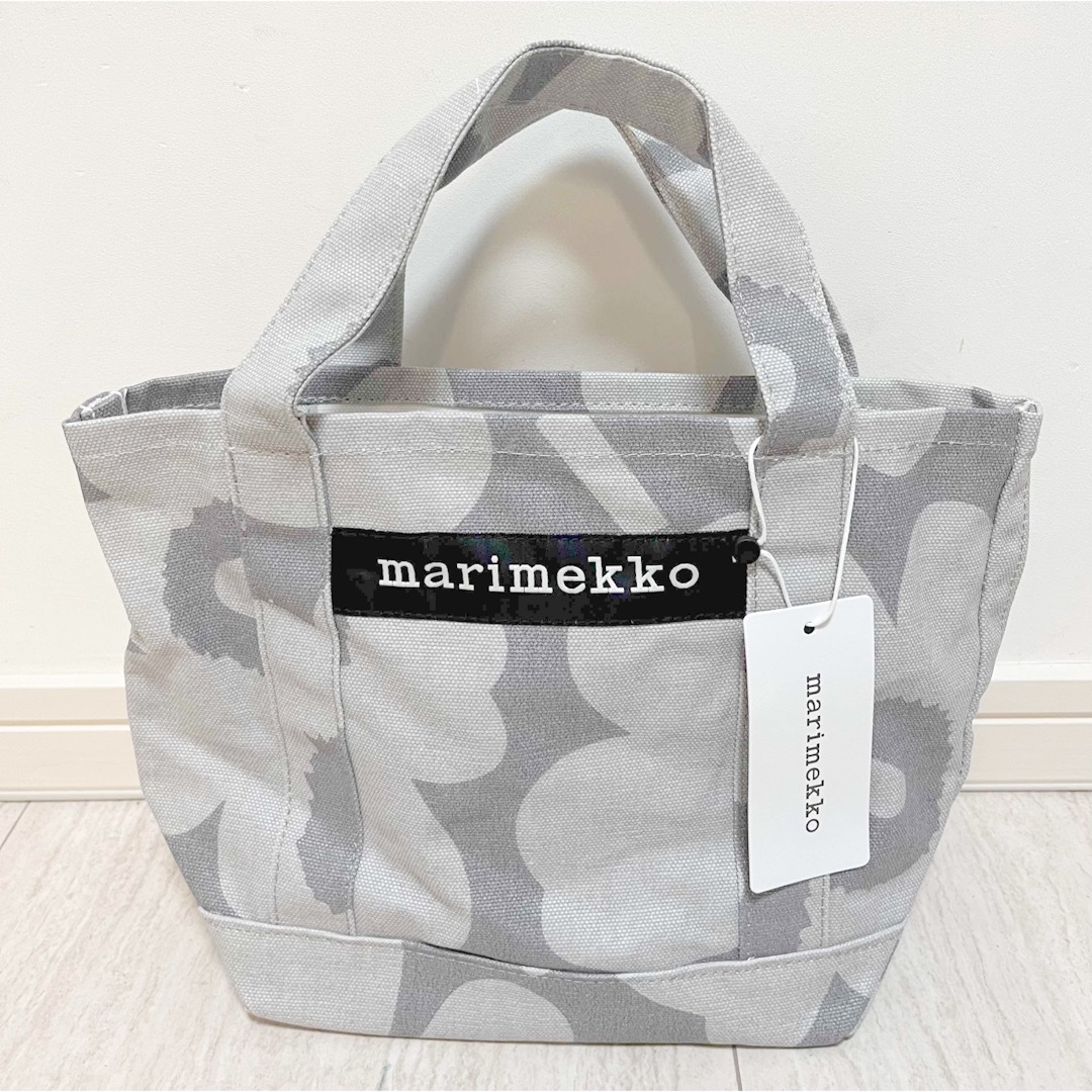 新品　marimekko  トートバッグ　セイディ　グレー　マリメッコ　ウニッコ