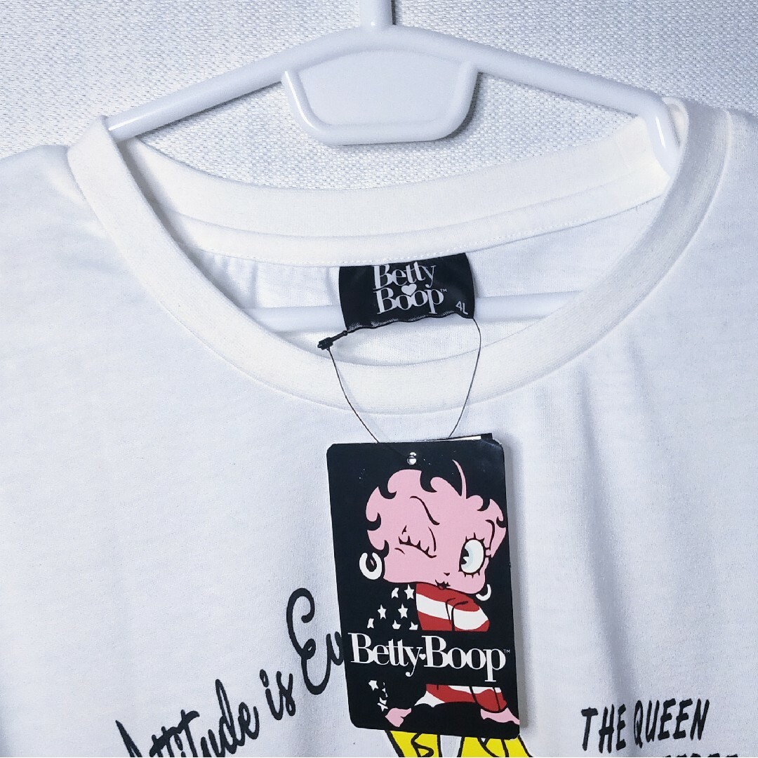 新品 ペアルック Tシャツ 4L ベティブープ アニメ 総柄 ミラーハウス 半袖