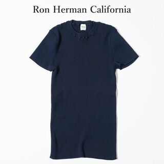 ロンハーマン(Ron Herman)のロンハーマン RonHerman リブカットソー ネイビー 紺 サイズS(Tシャツ(半袖/袖なし))