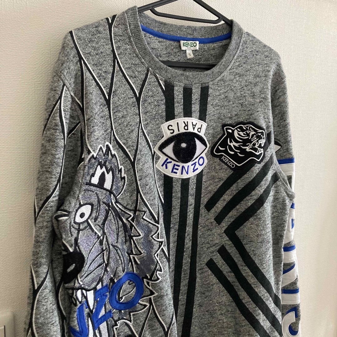 KENZO - KENZO◇美品◇タイガー×アイ×ブランドロゴ スウェット Sサイズ
