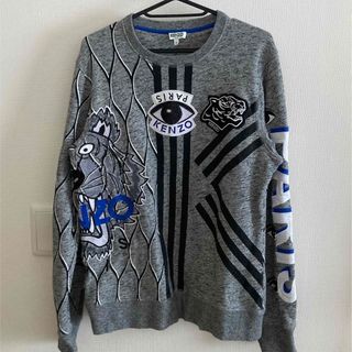 ケンゾー(KENZO)のKENZO◆美品◆タイガー×アイ×ブランドロゴ スウェット Sサイズ(スウェット)