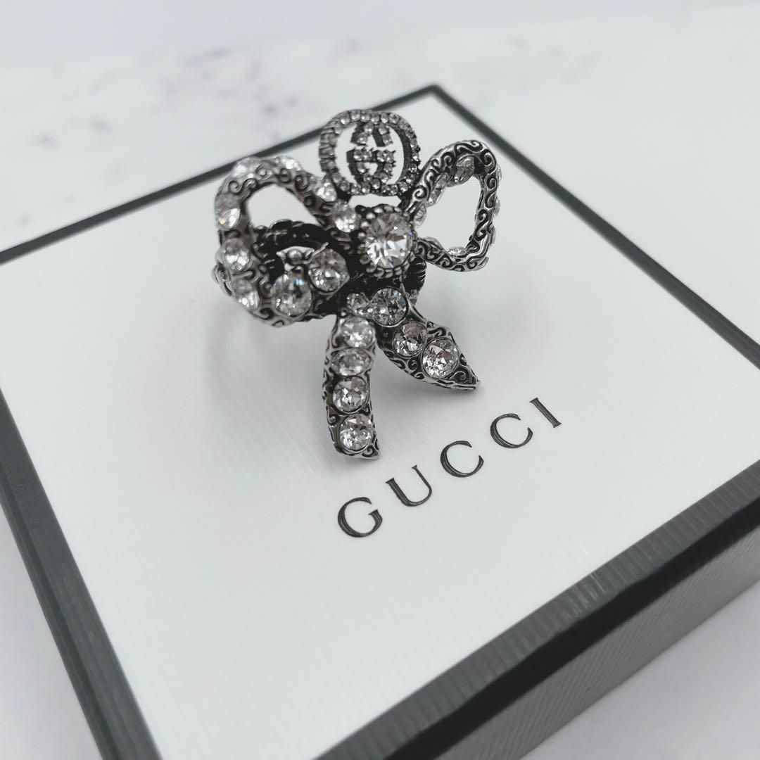 Gucci(グッチ)の✨希少✨ GUCCI グッチ インターロッキングG リボン リング ミケーレ M レディースのアクセサリー(リング(指輪))の商品写真