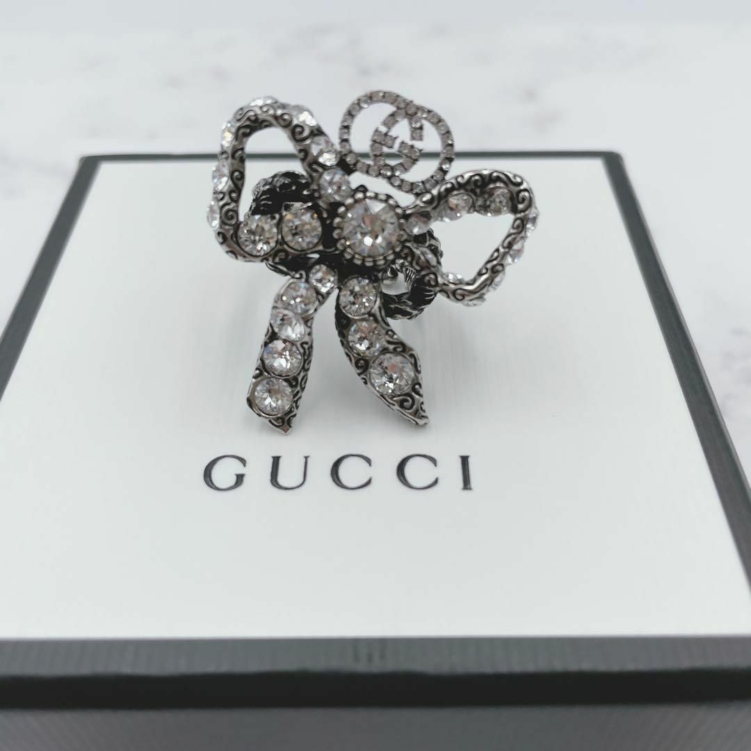 Gucci(グッチ)の✨希少✨ GUCCI グッチ インターロッキングG リボン リング ミケーレ M レディースのアクセサリー(リング(指輪))の商品写真