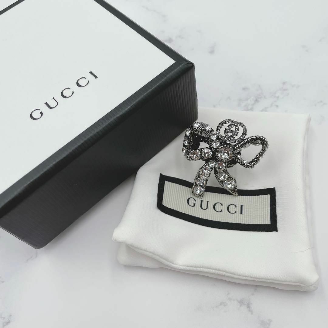 Gucci(グッチ)の✨希少✨ GUCCI グッチ インターロッキングG リボン リング ミケーレ M レディースのアクセサリー(リング(指輪))の商品写真