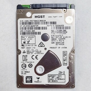 ヒタチ(日立)のHGST HDD 500GB　HTS725050A7E630　2780時間　正常(PCパーツ)