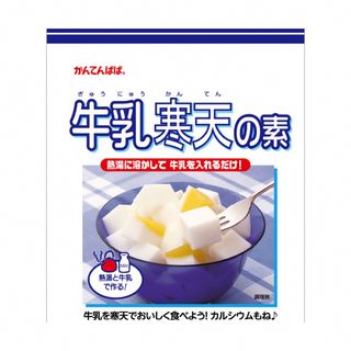 牛乳寒天の素 牛乳かん いちご味 かんてんぱぱ 2袋(その他)