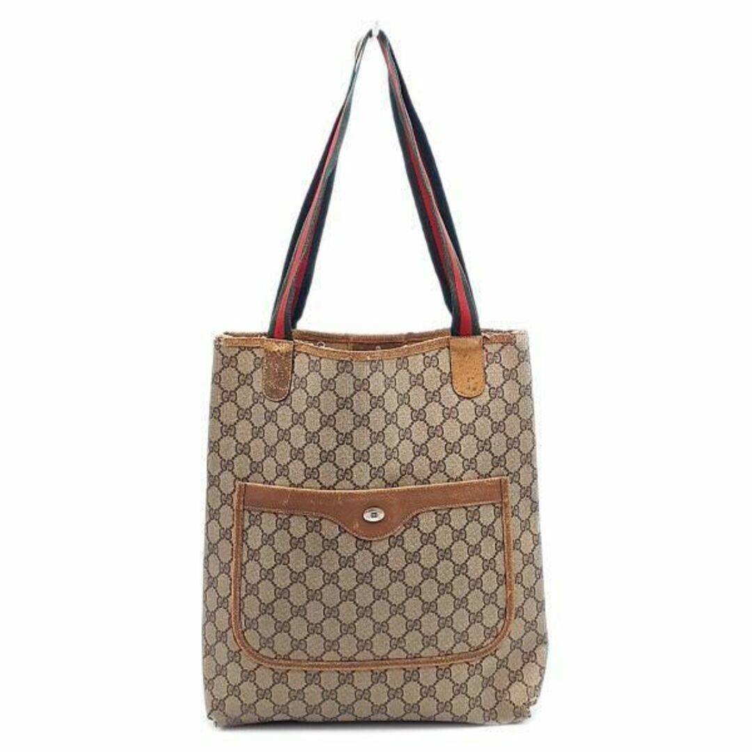Gucci - グッチ GUCCI オールドグッチ トートバッグ シェリーライン GG