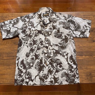 ヴィンテージ(VINTAGE)の60s 70s 総柄シャツ　オープンカラーシャツ　ヴィンテージ　ビンテージ　(シャツ)