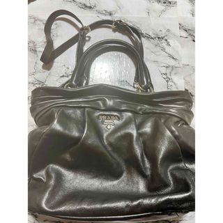 美品 PRADA プラダ 2Way ショルダーバッグ  牛革 イタリア製