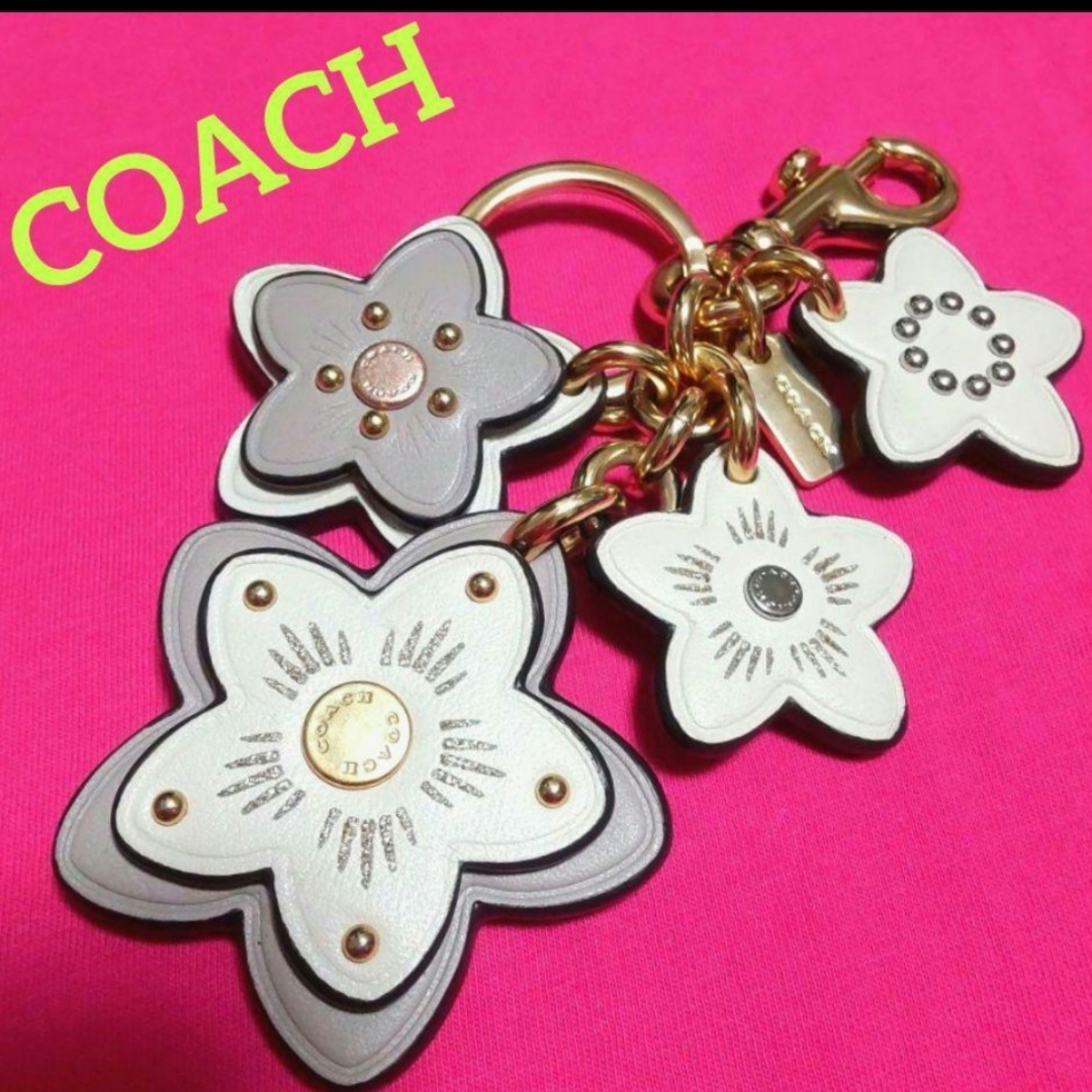 COACH ワイルドフラワー チャーム、キーホルダー、美品