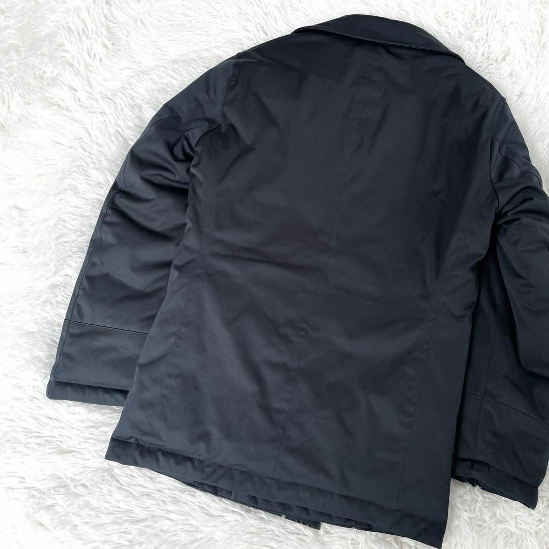 極美品『LACOSTE』ダウン ピーコート ダブルスーツに合わせて◎
