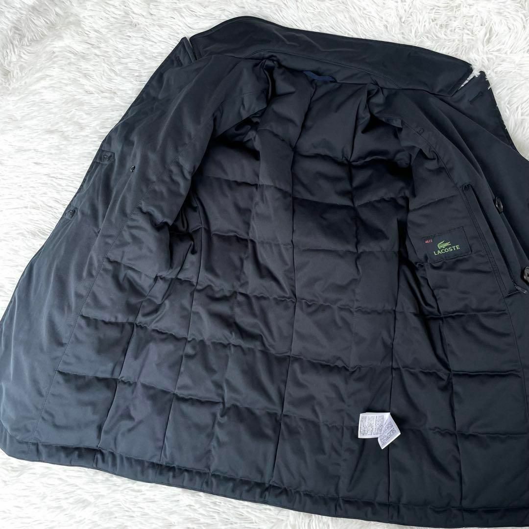 極美品『LACOSTE』ダウン ピーコート ダブルスーツに合わせて◎
