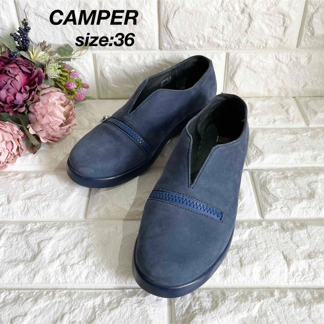 CAMPER   CAMPER カンペールツインズ スエードスリッポン Vカット