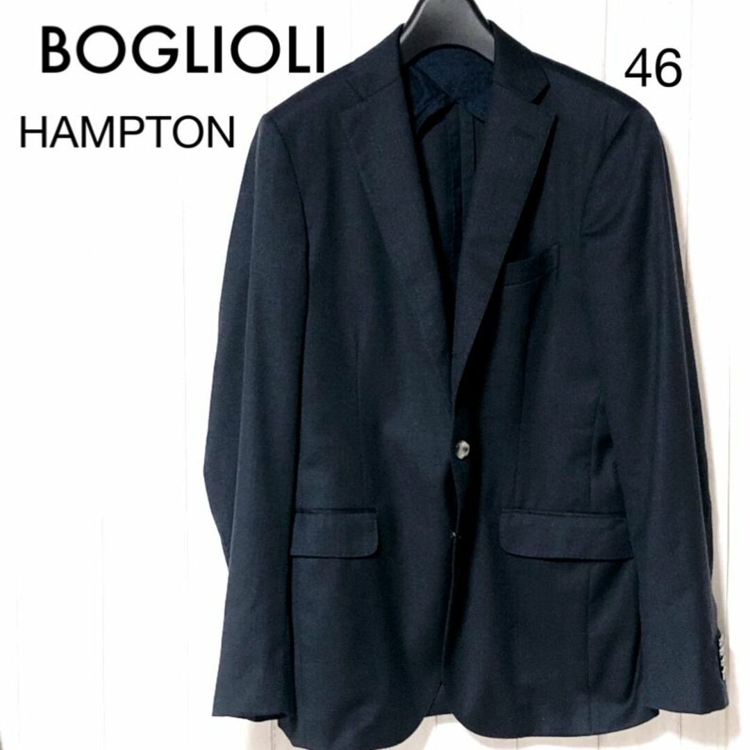 【極美品】 BOGLIOLI スーツ セットアップ ストライプ 3B ネイビー