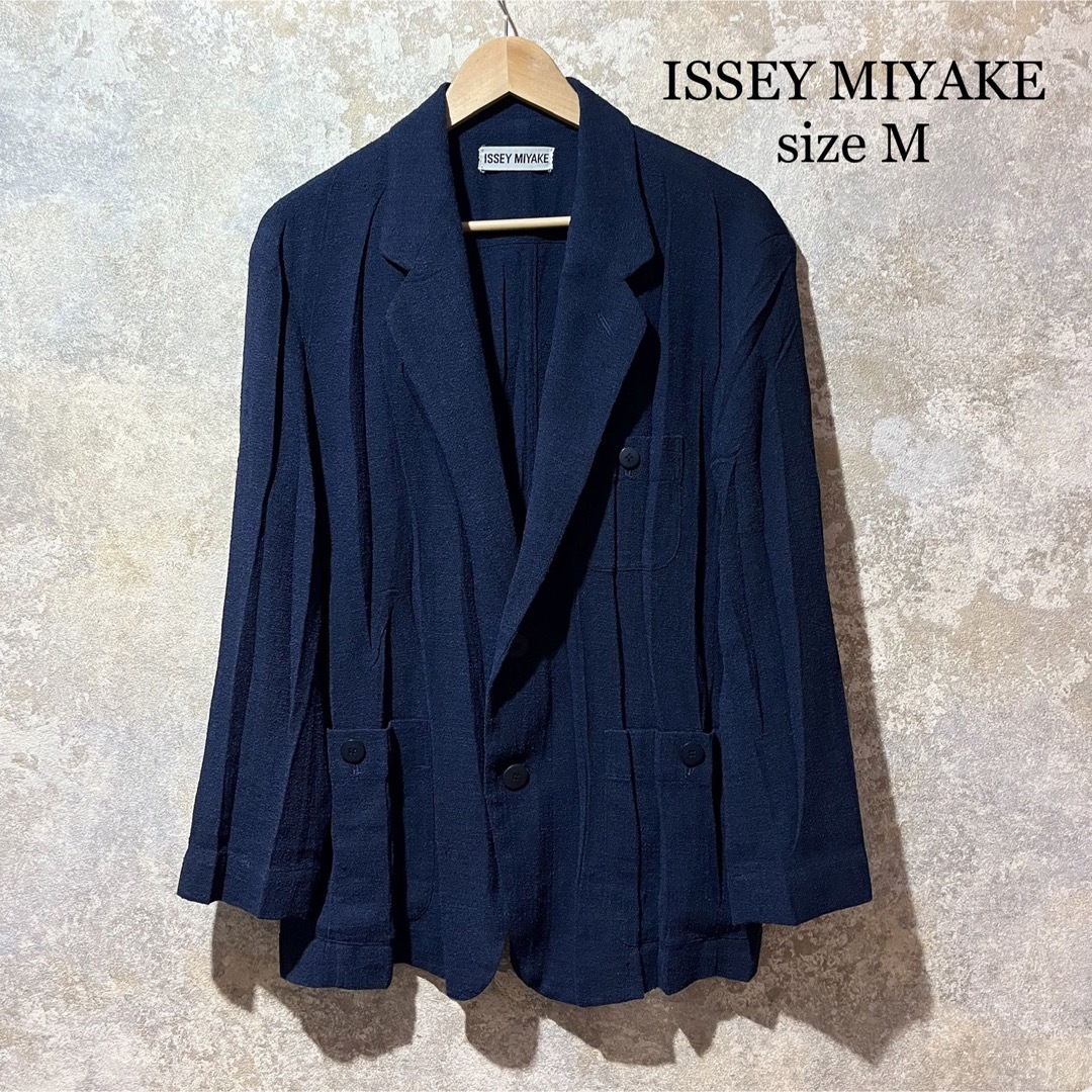 ISSEY MIYAKE イッセイミヤケ 銀タグ プリーツ加工 ジャケット | www