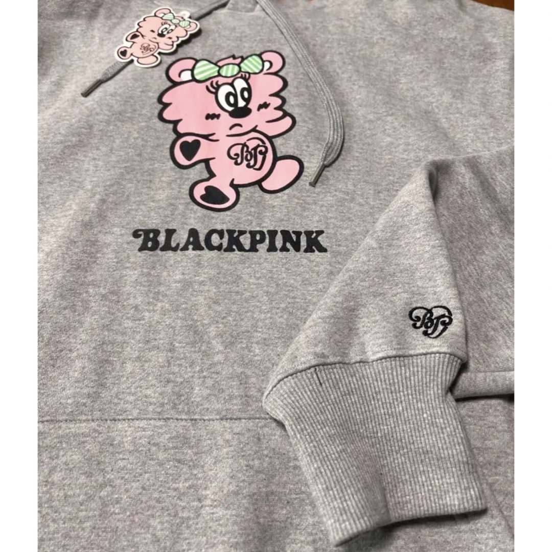 BLACKPINK Verdy PLUSH HOODIE Grey M