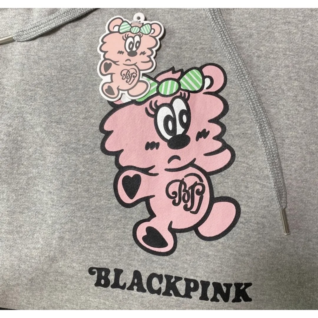 BLACKPINK Verdy PLUSH HOODIE Grey M