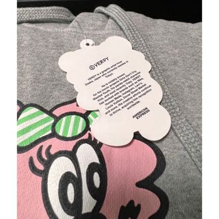 BLACKPINK Verdy PLUSH HOODIE Grey XL