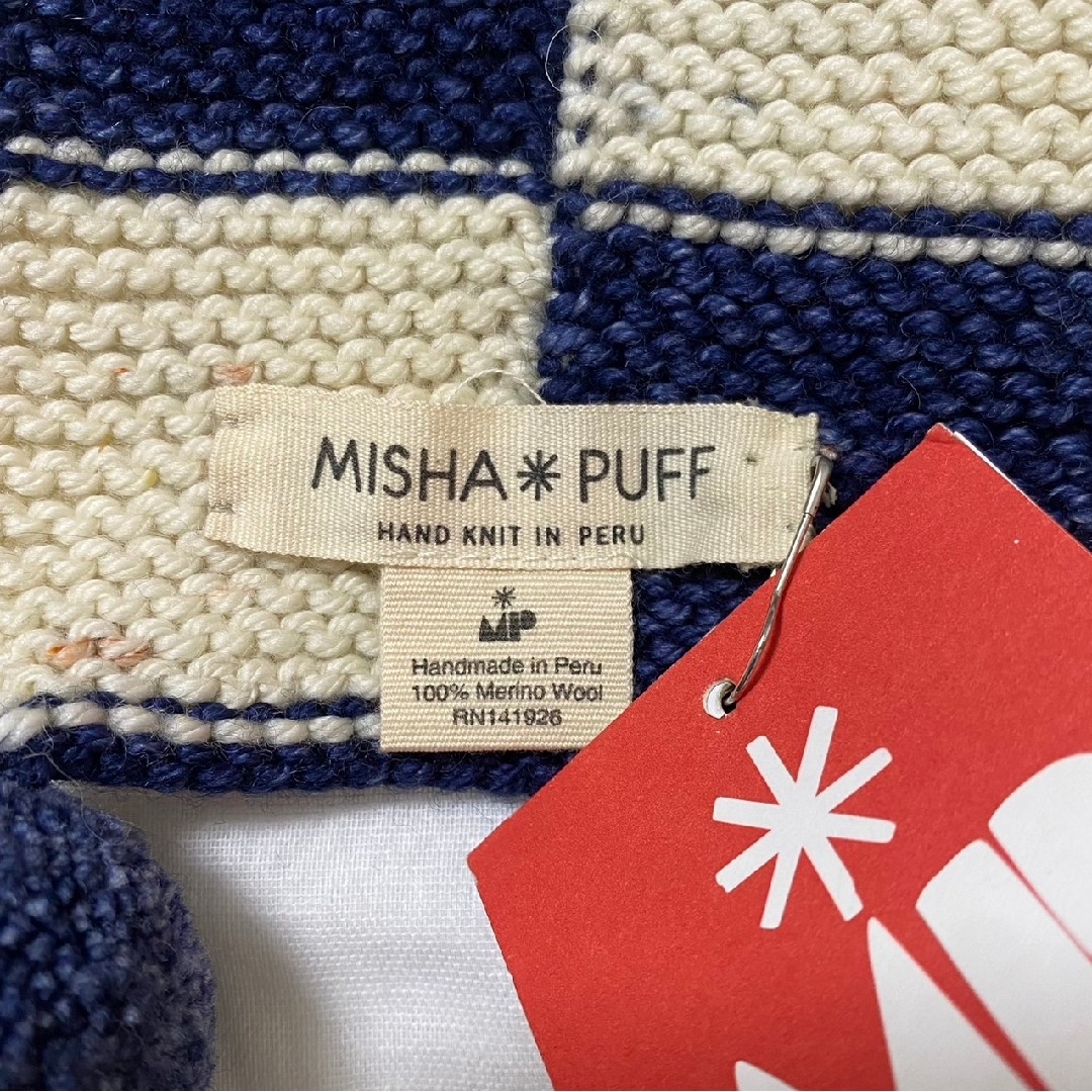 misha\u0026puff  Patchwork Scarf Red マフラー