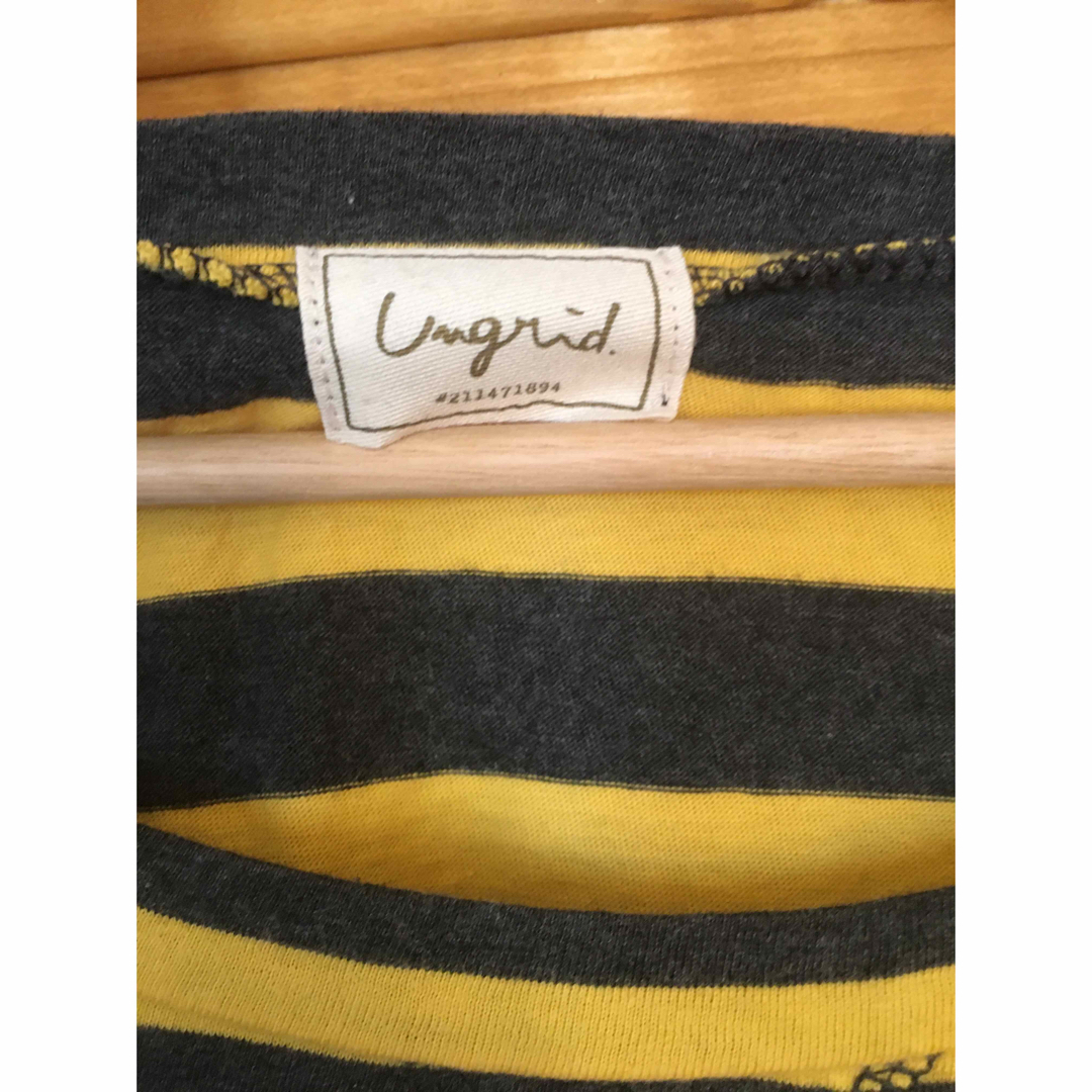 アングリッド Tシャツ ワッフル地 長袖 クルーネック F 白 ■MO