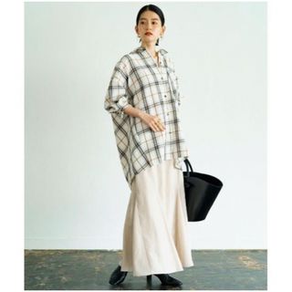 未使用タグ付き◆Loungedress◆インポートストライプロングスカート