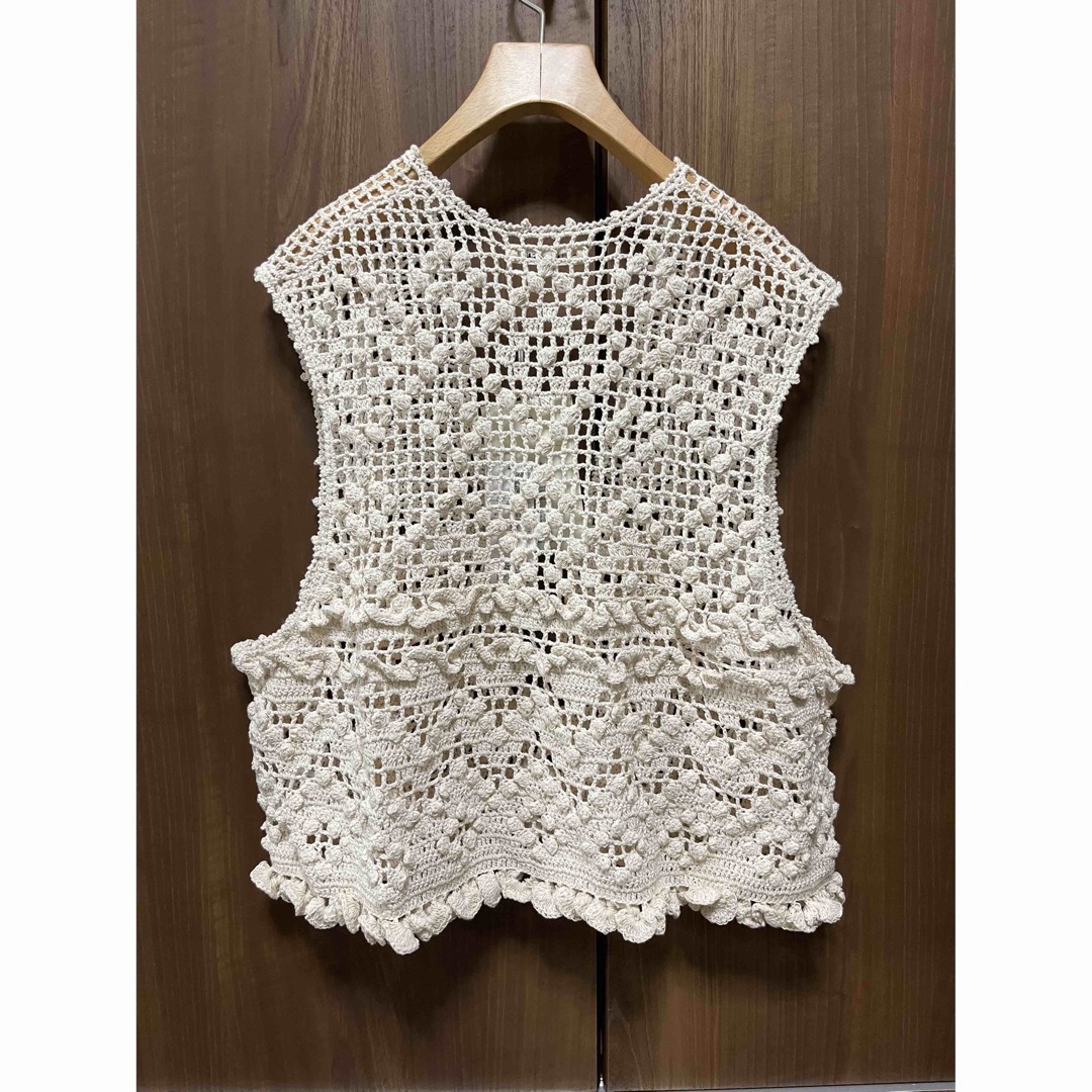 【新品】unfil hand-crochet cropped gillet