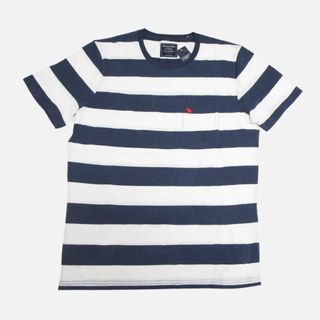 アバクロンビーアンドフィッチ(Abercrombie&Fitch)の★新品★アバクロンビー&フィッチ★ボーダーTシャツ (Navy/White/L)(Tシャツ/カットソー(半袖/袖なし))