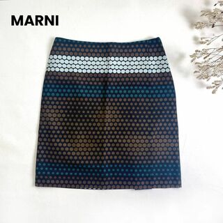 マルニ(Marni)のマルニ【MARNI】ドット柄台形スカート(ひざ丈スカート)