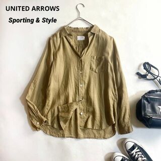 ユナイテッドアローズグリーンレーベルリラクシング(UNITED ARROWS green label relaxing)のユナイテッドアローズ/Sporting & Style リネン100% ブラウス(シャツ/ブラウス(長袖/七分))