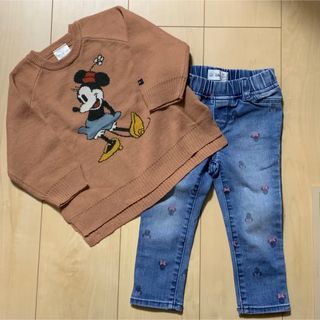 ギャップキッズ(GAP Kids)のバースディ　futafuta セーター　GAP デニム　ミニー(ニット)