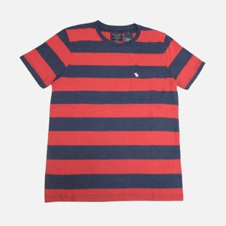 アバクロンビーアンドフィッチ(Abercrombie&Fitch)の★新品★アバクロンビー&フィッチ★ボーダーTシャツ (Navy/Red/M)(Tシャツ/カットソー(半袖/袖なし))