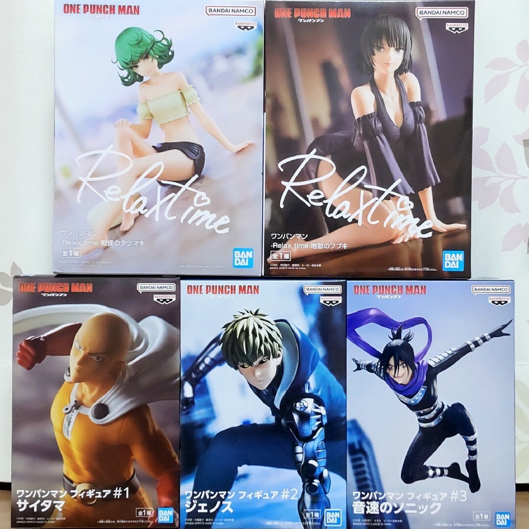 BANPRESTO - ワンパンマン フィギュア& Relax time サイタマなど 5種