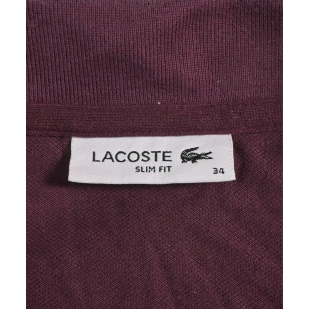 LACOSTE(ラコステ)のLACOSTE ラコステ ポロシャツ 34(XXS位) エンジ 【古着】【中古】 レディースのトップス(ポロシャツ)の商品写真